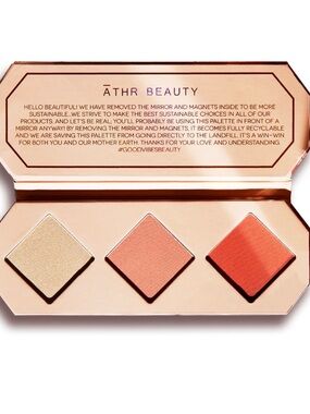 NIB★Athr Beauty Chrystal Charged Cheek Palette in Amber